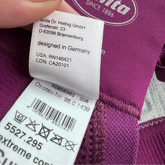 Anita NWT Extreme Control 36H Rose Berry Sports Bra - Picture 12 of 12